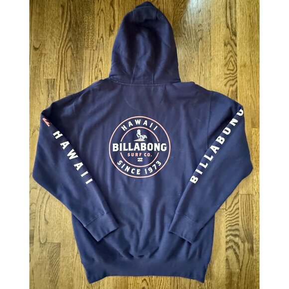 Billabong Hawaii Surf Co. Navy Hoodie Medium - Picture 1 of 5